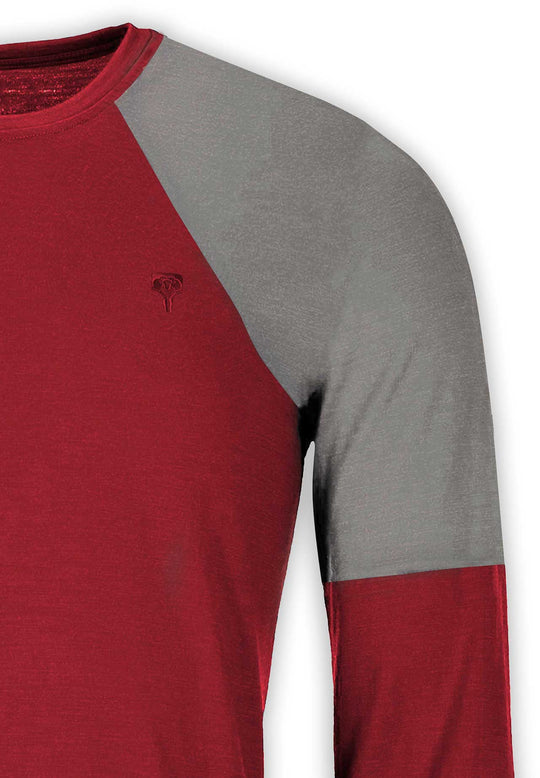 Woodwool Longsleeve t-shirt Mr Picard Rot / Grau