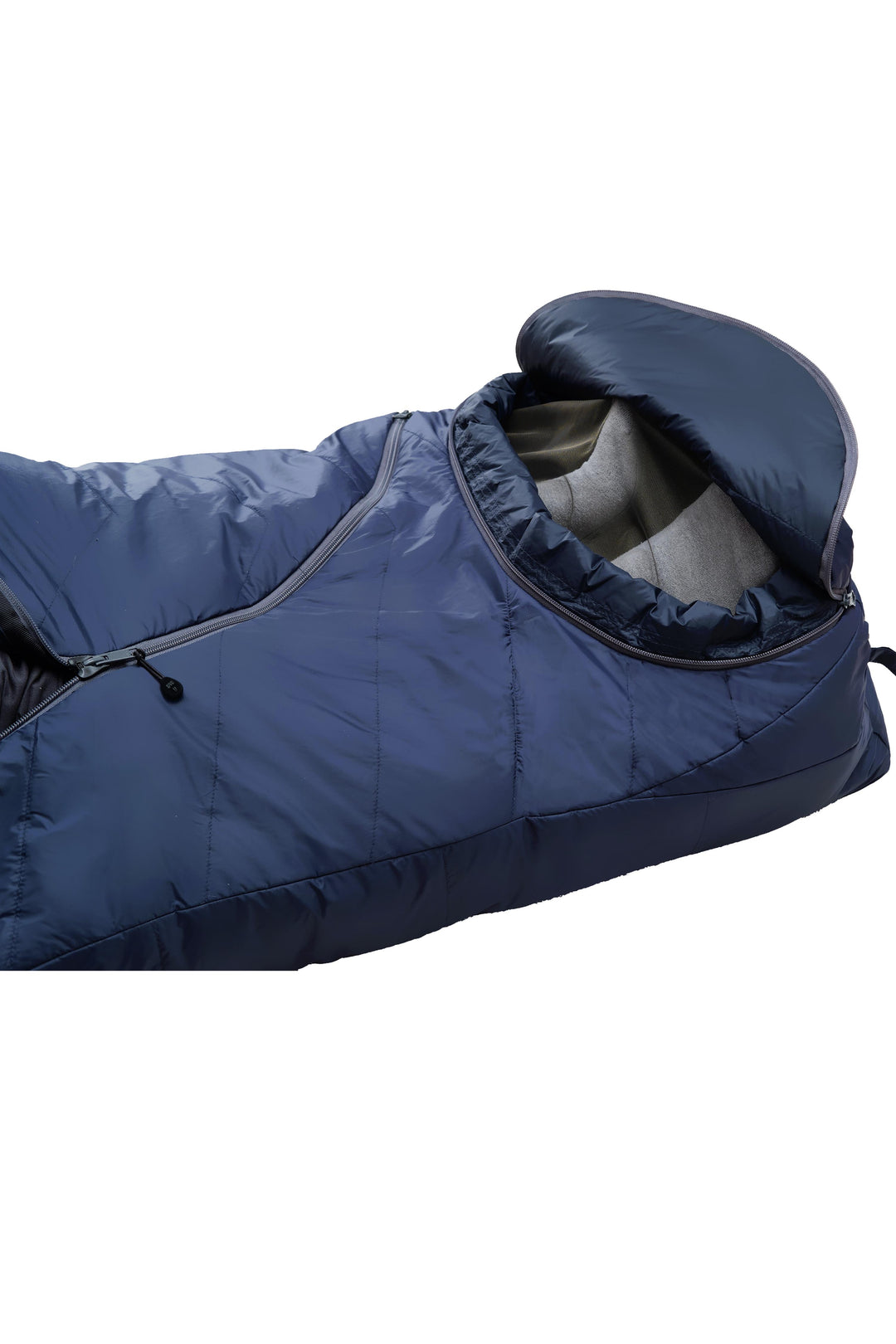 Schlafsack Biopod Wolle Zero Nightblue Fußende mit Moskitonetz