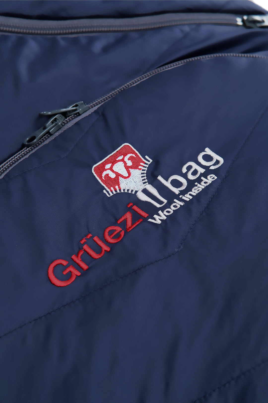 Schlafsack Biopod Wolle Zero Nightblue Logo Grüezi bag