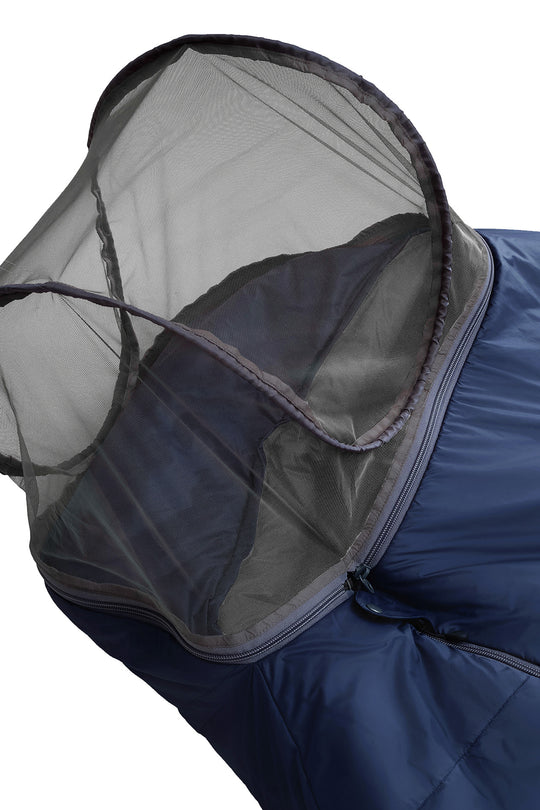 Biopod Wolle Zero Nightblue Schlafsack mit Moskitonetz